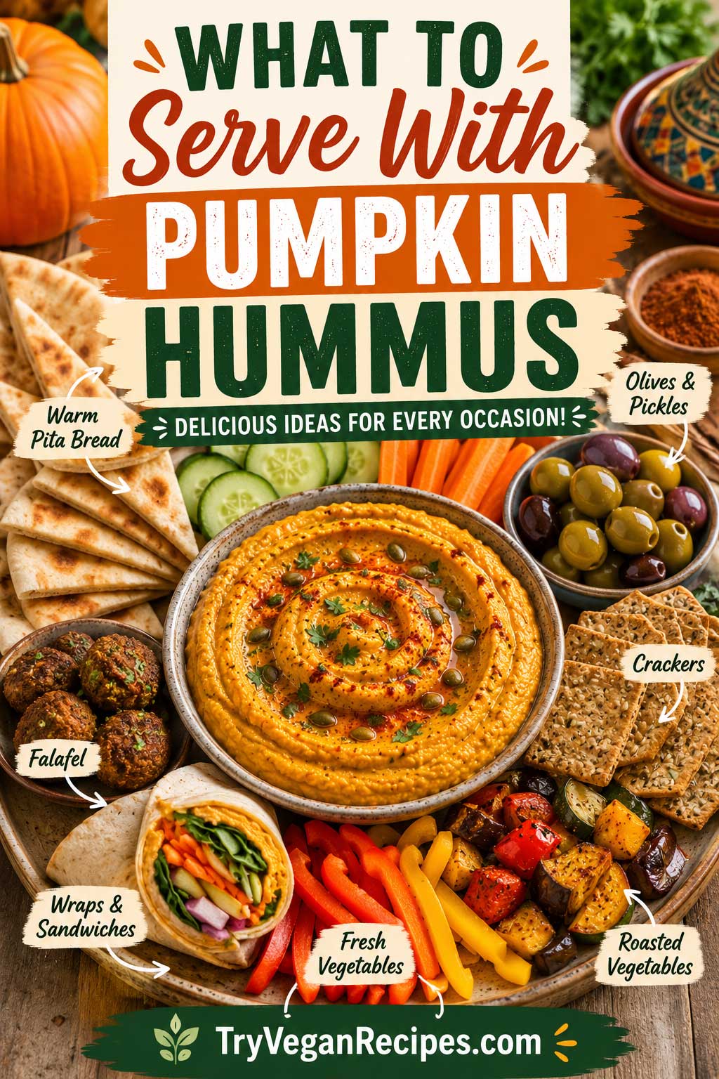 Delicious pairings with pumpkin hummus recipe