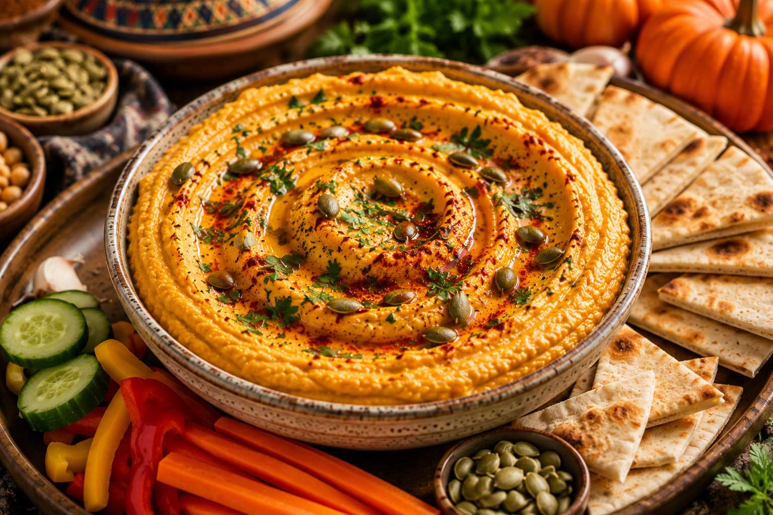 moroccan pumpkin hummus recipe