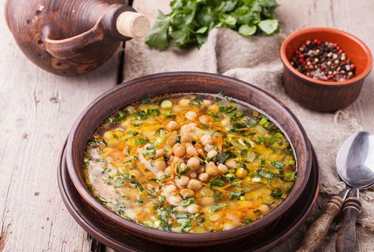 Lemon Chickpea Lentil Soup